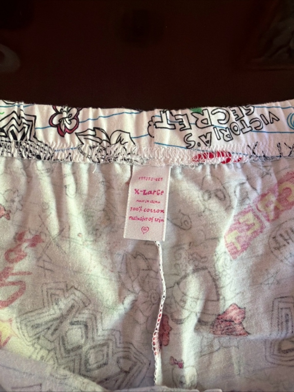 Victoria's Secret pajama set Blue Tank with Skull Pink Bow pants rock on guitar - Picture 10 of 12